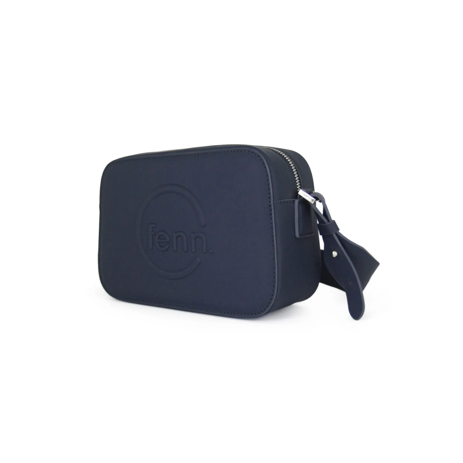 Fenn Crossbody Bag Navy with Silver Zip