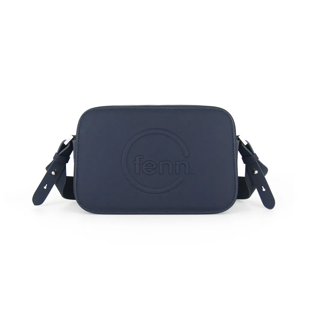 Fenn Crossbody Bag Navy with Silver Zip