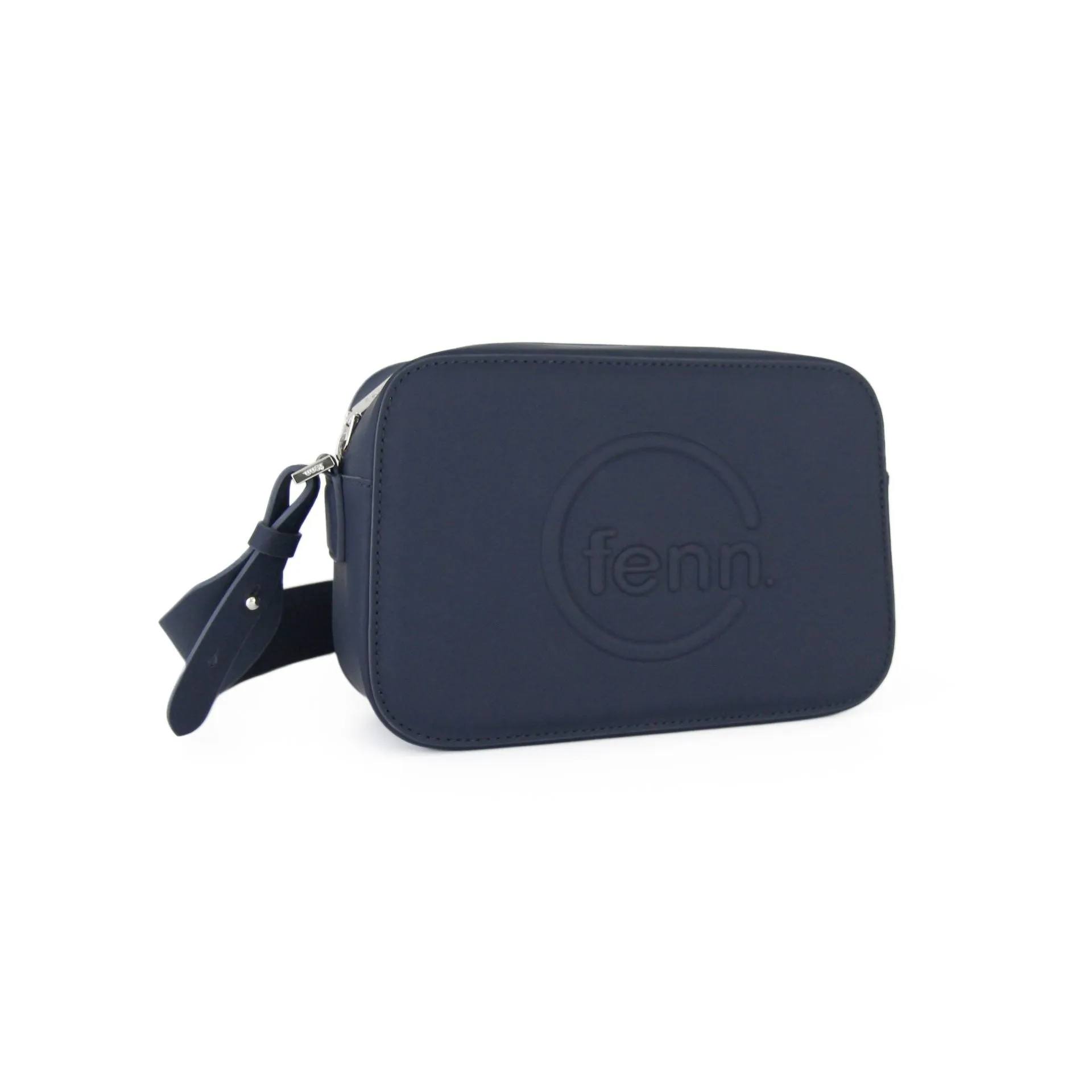 Fenn Crossbody Bag Navy with Silver Zip