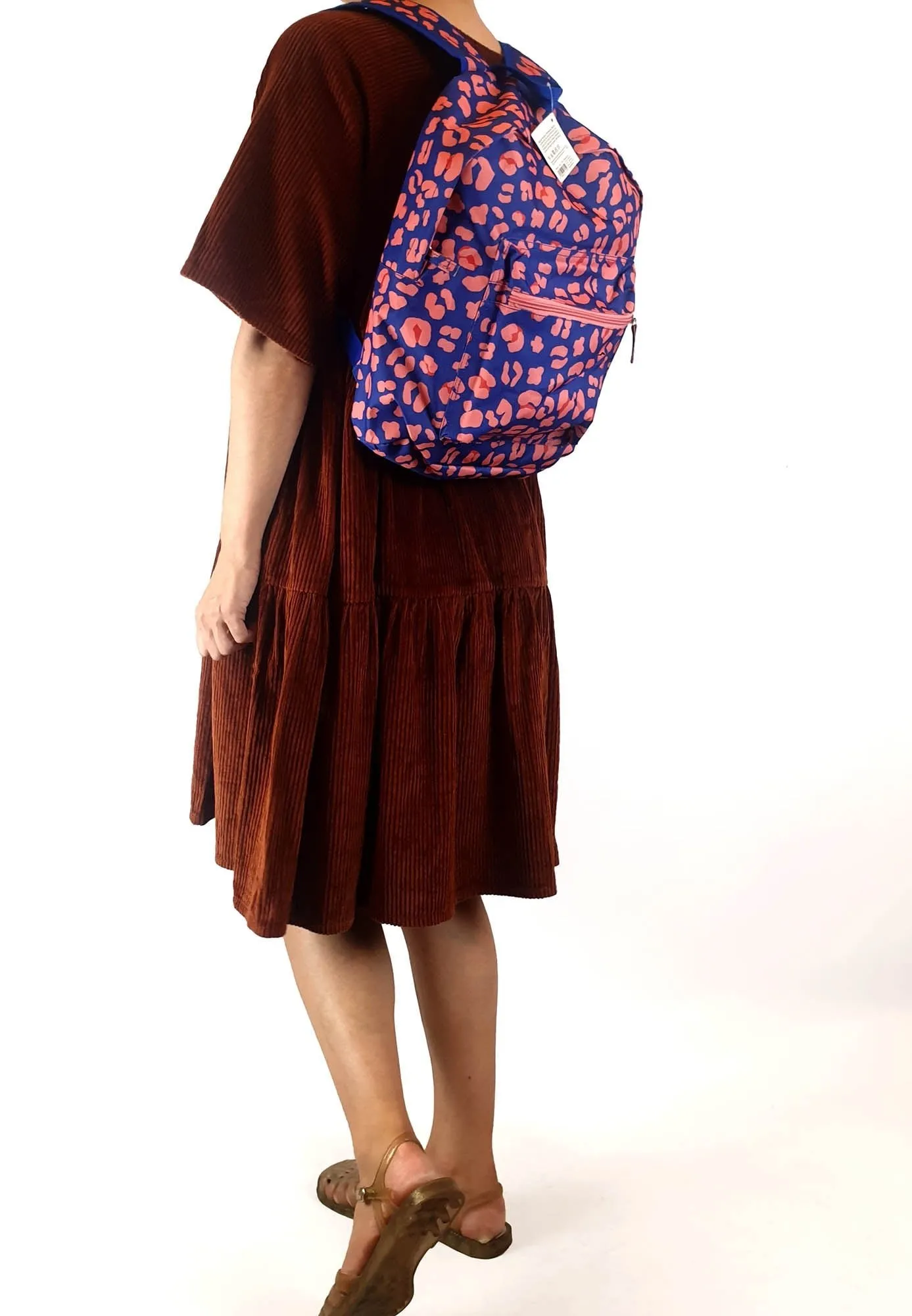 Flying Tiger blue animal print small backback (designed in Denmark)