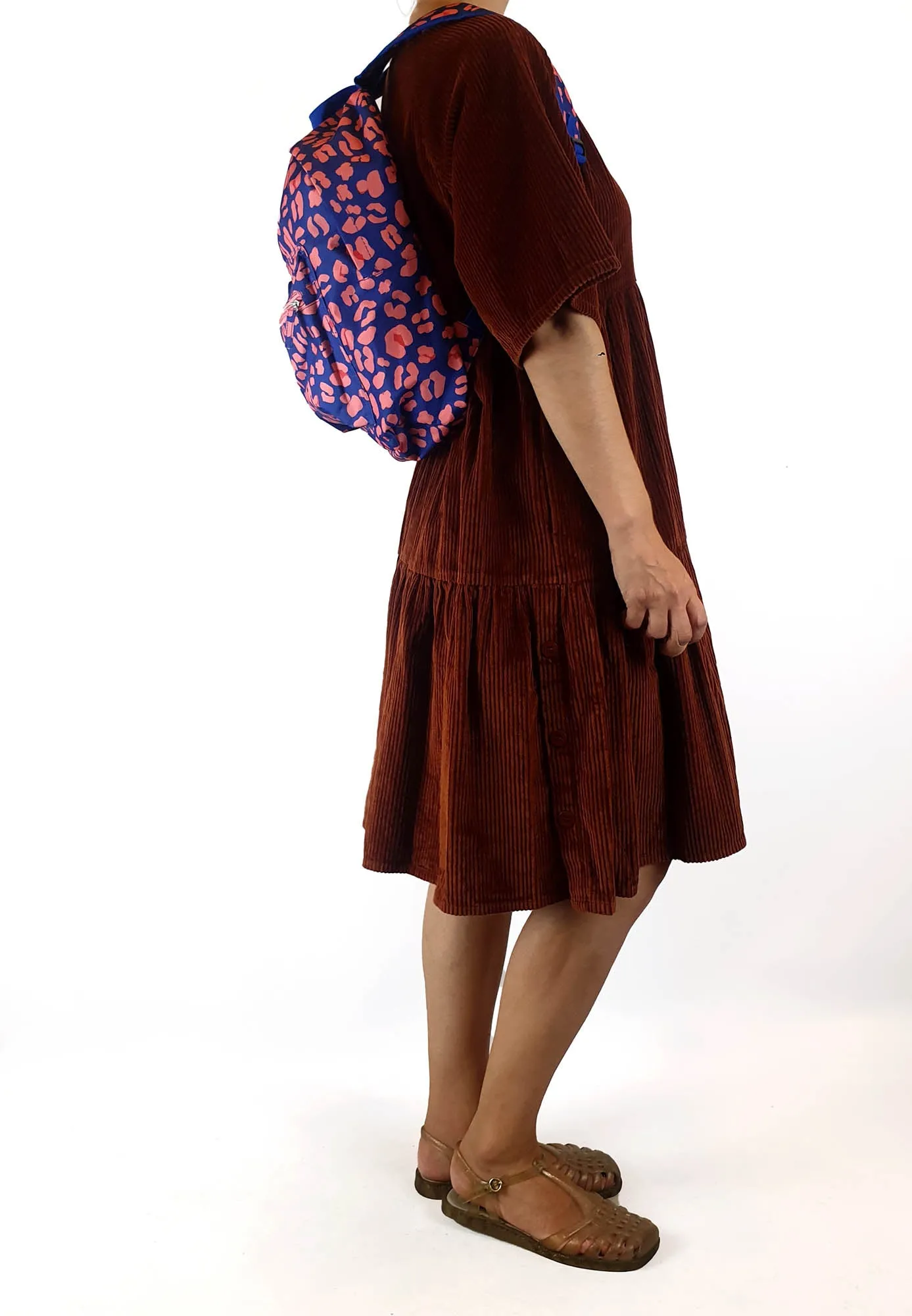 Flying Tiger blue animal print small backback (designed in Denmark)