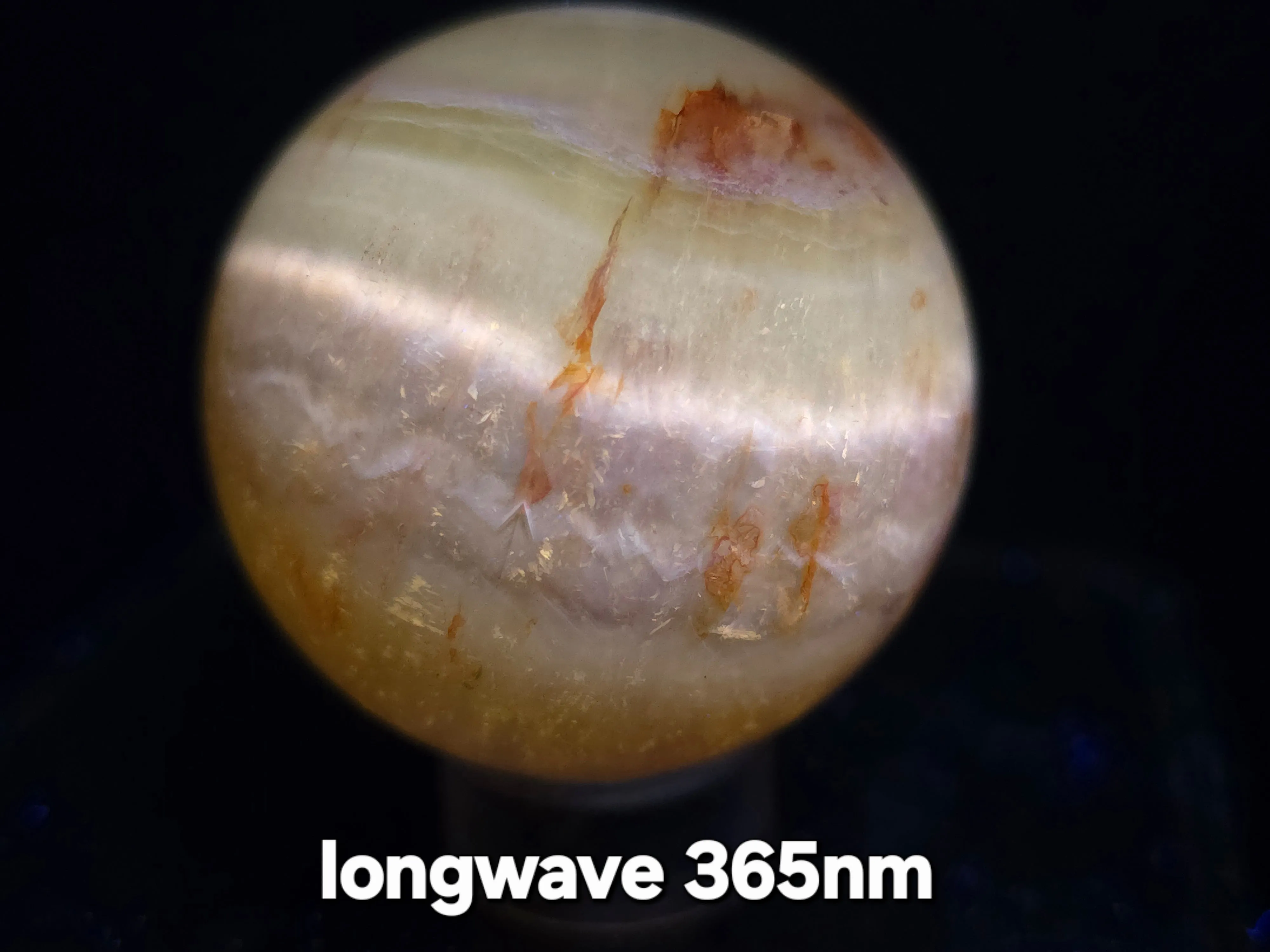 FS-4 Three Color Yellow Fluorite Sphere