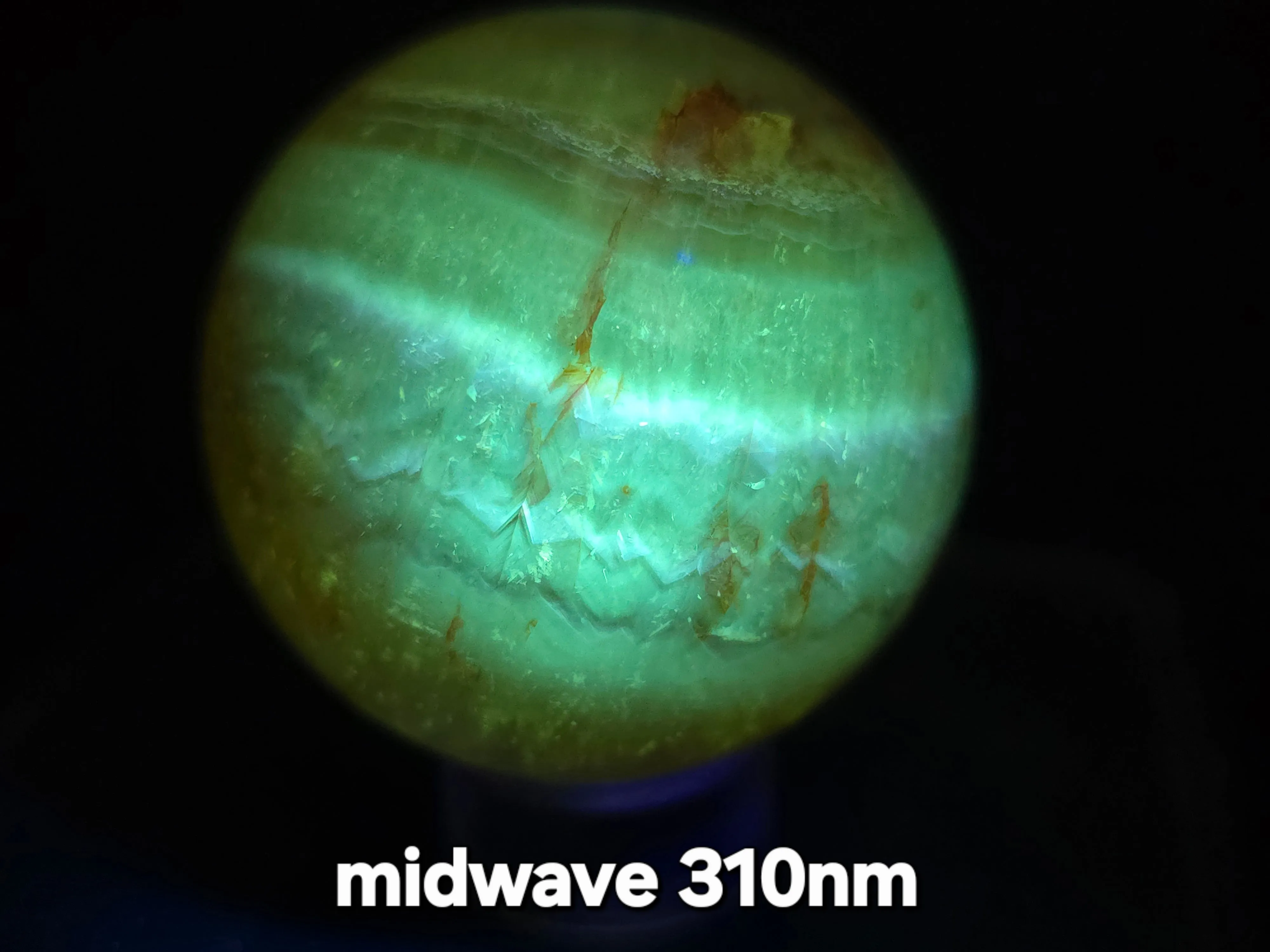 FS-4 Three Color Yellow Fluorite Sphere