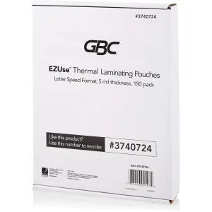 GBC EZUse Thermal Laminating Pouches