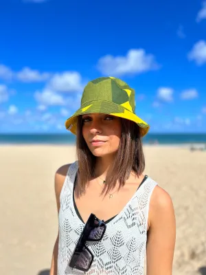 GEO GREEN BUCKET HAT