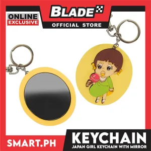 Gifts Keychain With Mirror Fashion Japan (Assorted Designs and Colors), Made Of Wood