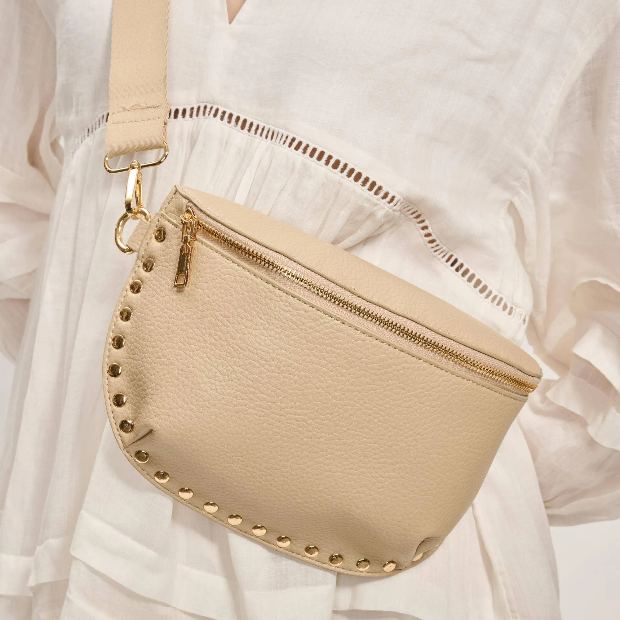 Gizelle Belt Crossbody Bag | Natural