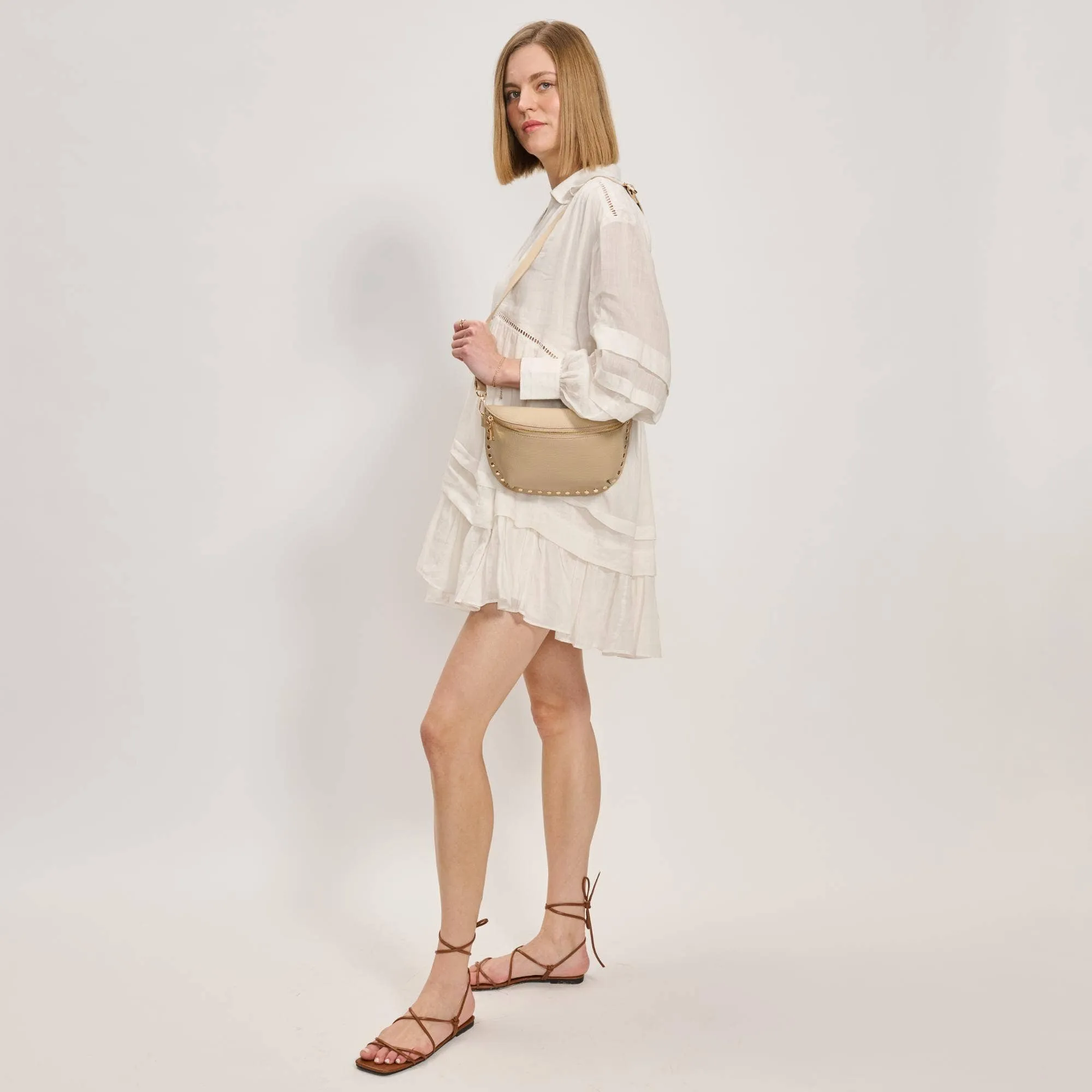 Gizelle Belt Crossbody Bag | Natural