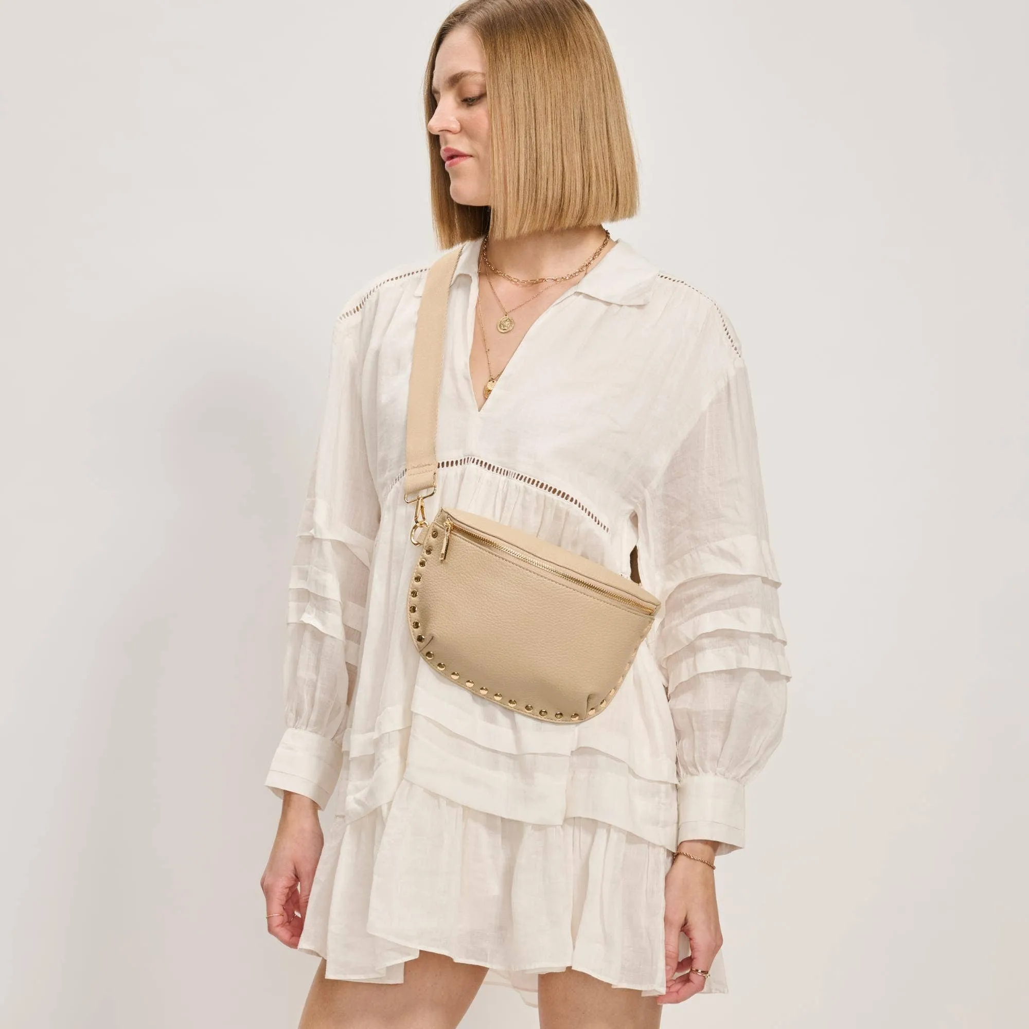 Gizelle Belt Crossbody Bag | Natural