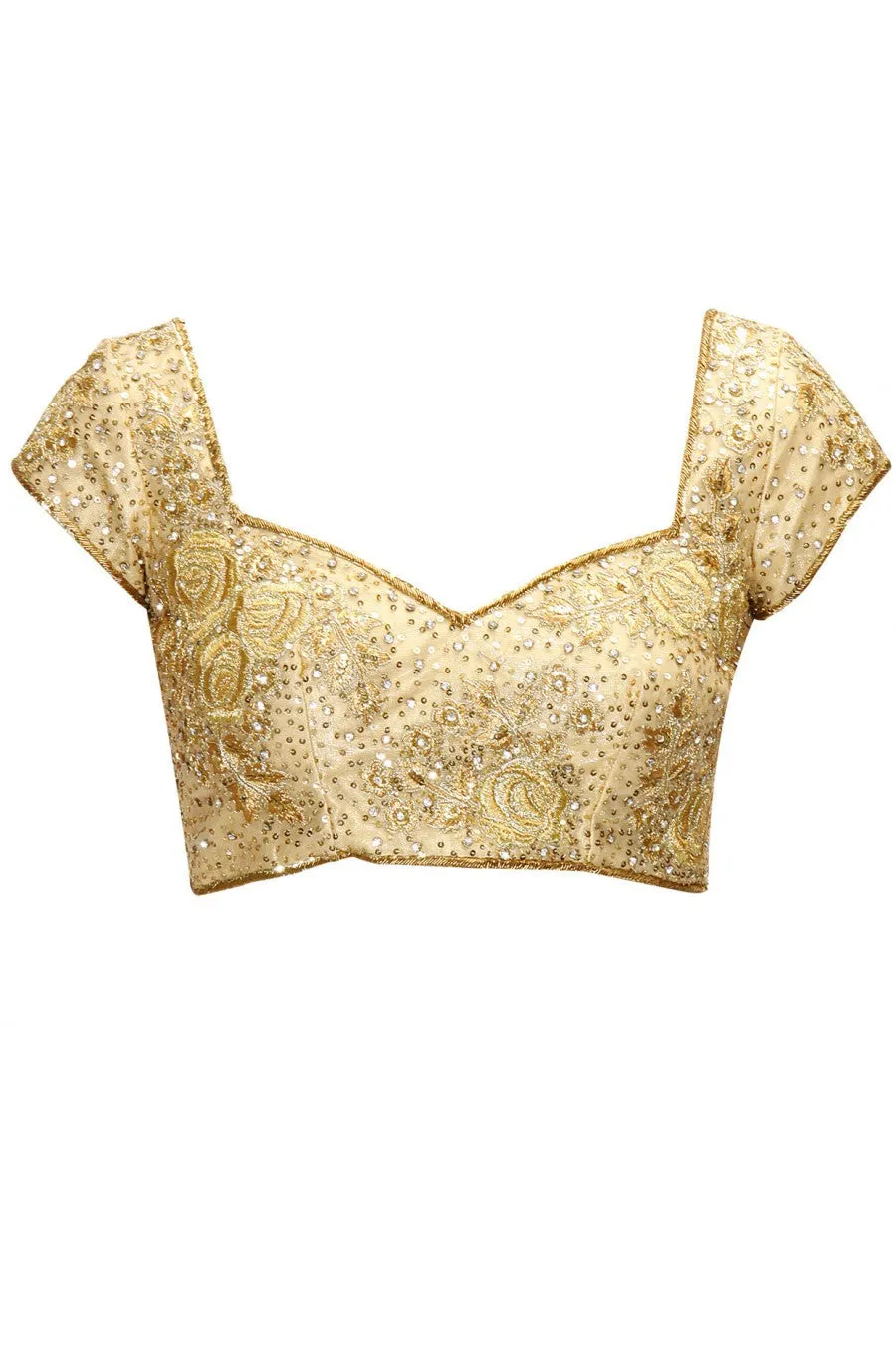 Golden Lehenga Saree at  Panache  Haute Couture
