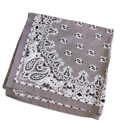 Graues Paisley Bandana