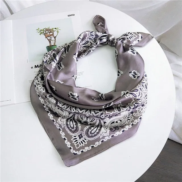 Graues Paisley Bandana