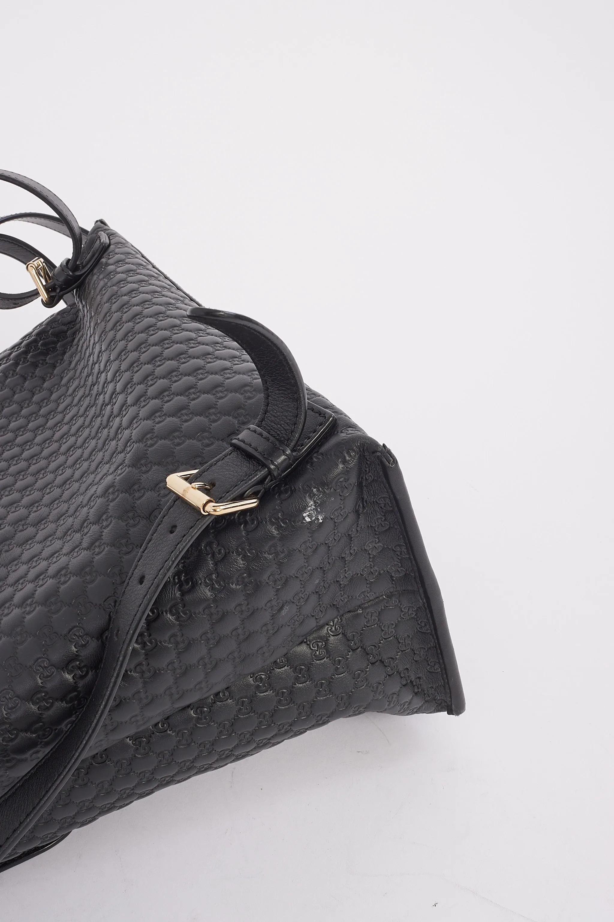 Gucci Black Leather Guccissima Backpack