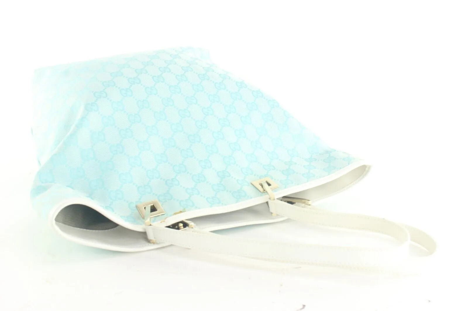 Gucci Blue Monogram Bucket Tote 2GK1012K