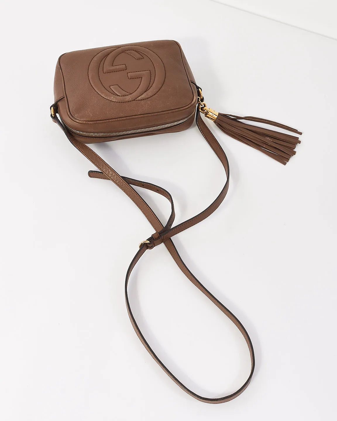 Gucci Brown Leather Soho Disco Crossbody Bag