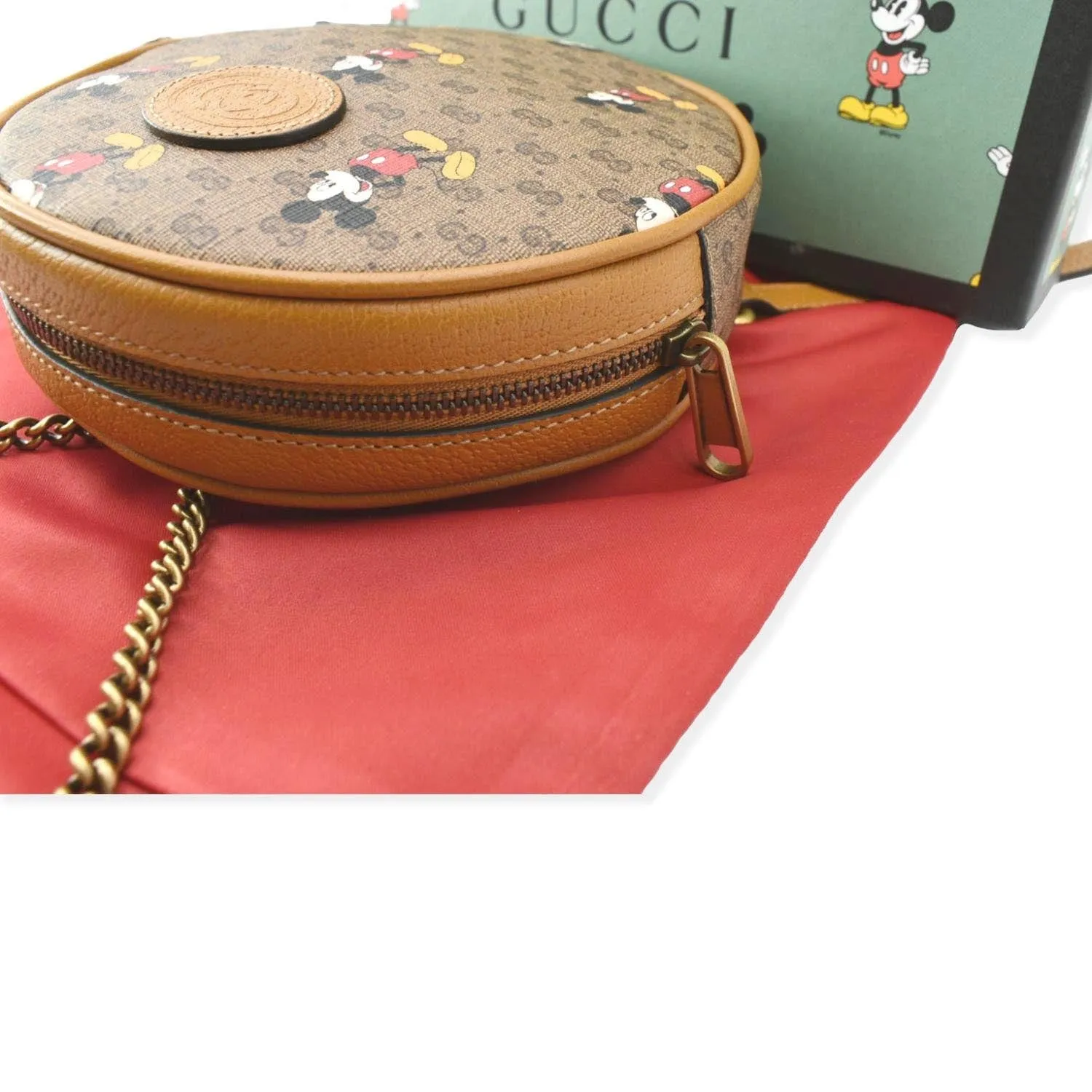 GUCCI Disney x Mini GG Supreme Round Backpack Bag Beige 603730
