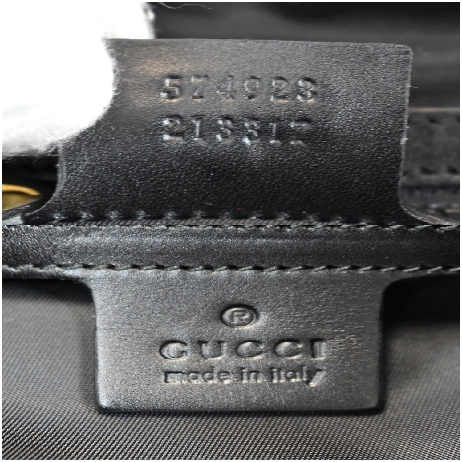GUCCI Medium GG Monogram Velvet Classic Backpack Dark Blue 574923