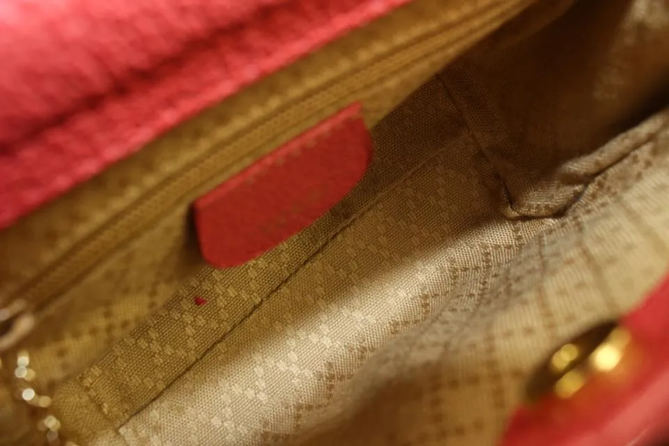 Gucci Red Suede Mini Bamboo Crossbody Bag 8g321s
