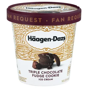 Haagen-Dazs Triple Chocolate Fudge Cookie (Pint)