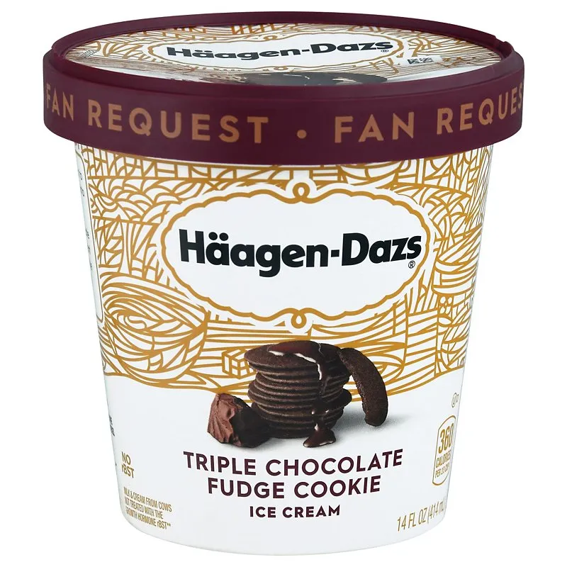 Haagen-Dazs Triple Chocolate Fudge Cookie (Pint)