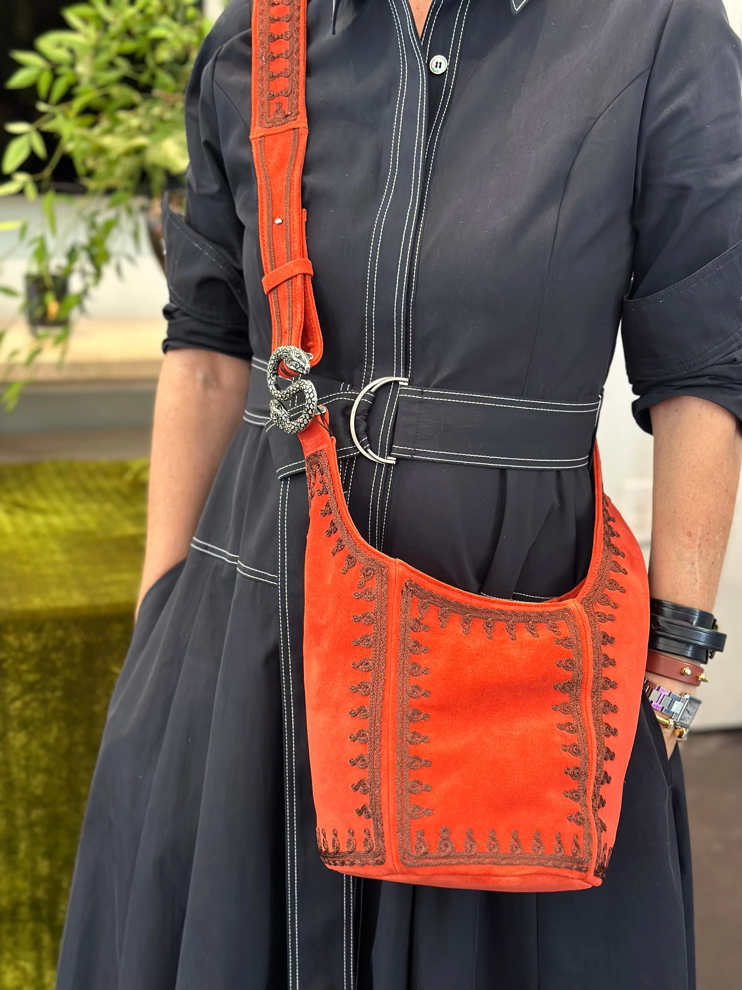 Habsburg Suede Sally Crossbody, Parisienne