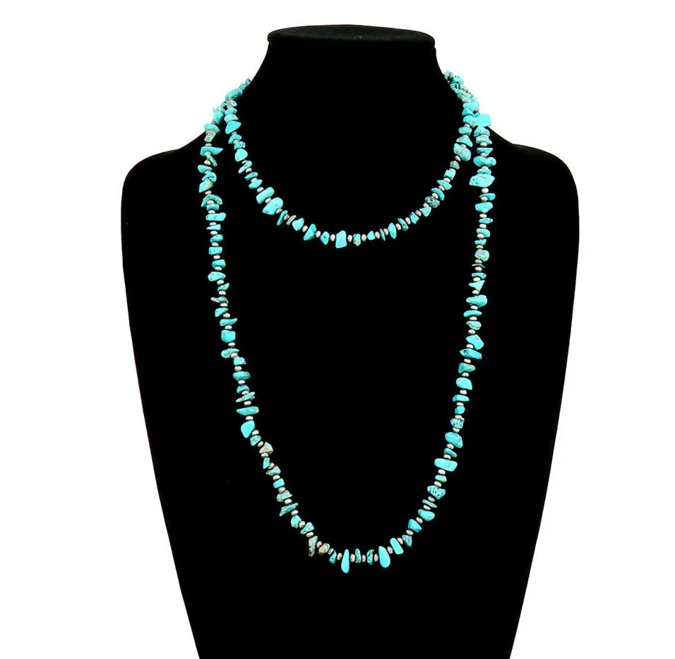 Harlow Navajo & Chip Stone Fashion Necklace - 45"