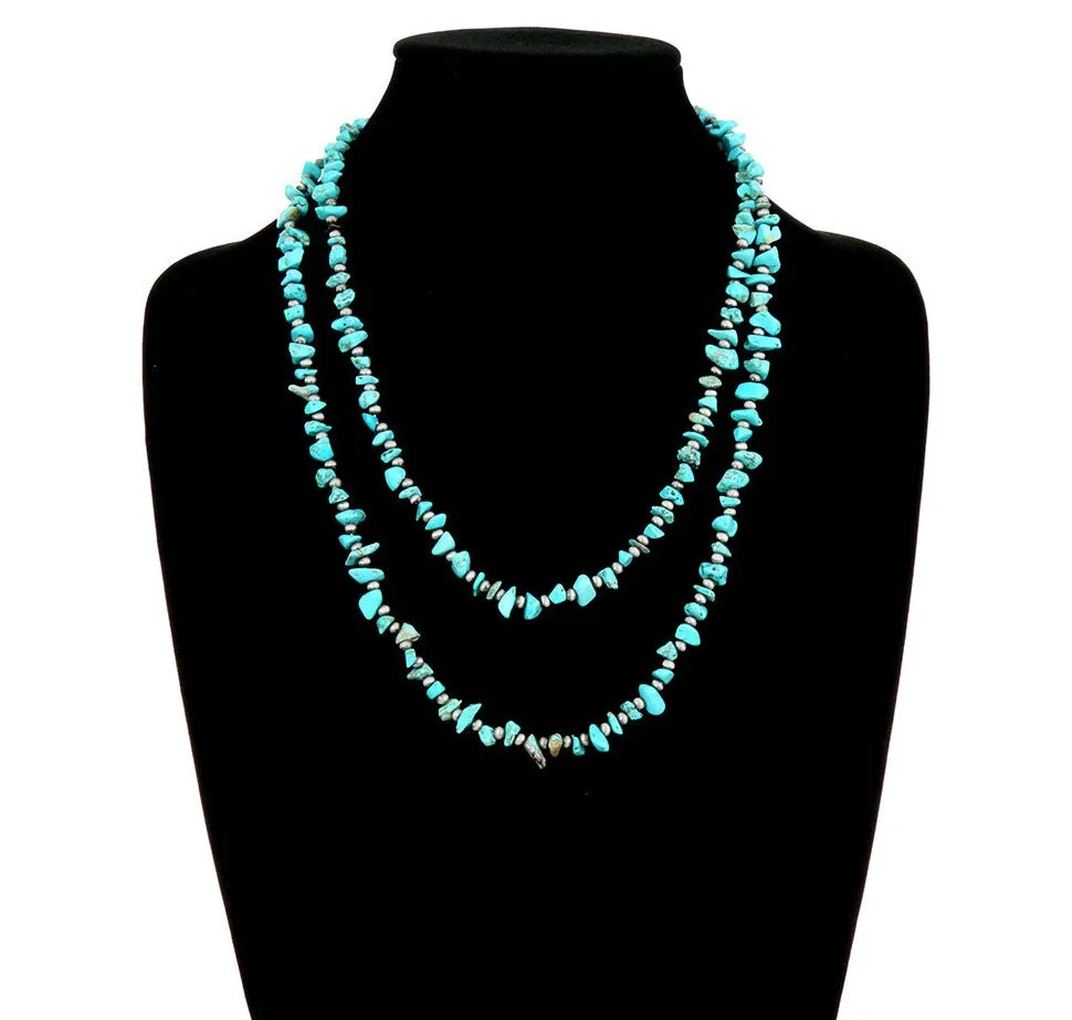 Harlow Navajo & Chip Stone Fashion Necklace - 45"