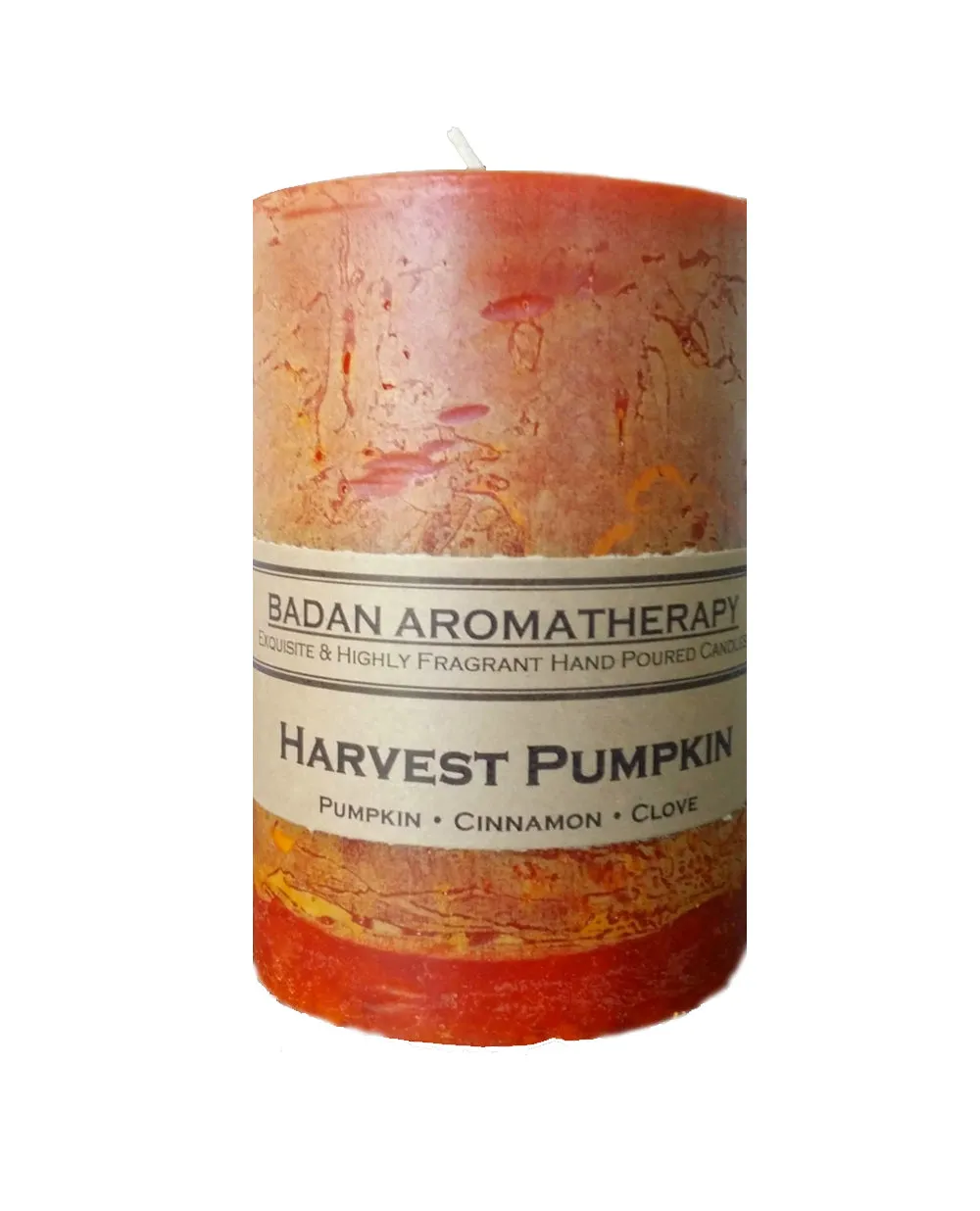 Harvest Pumpkin Pillar Candle, 3x4.5