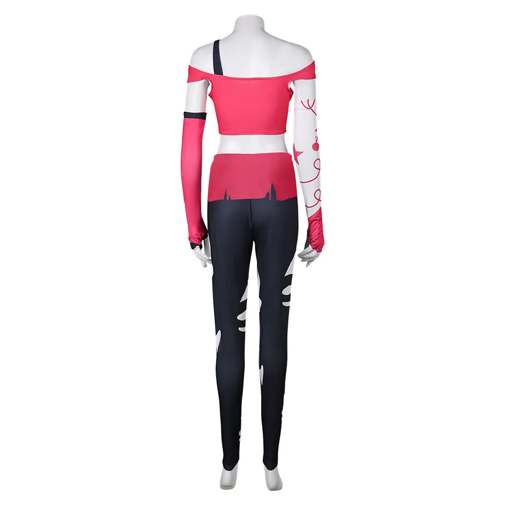 Hazbin Hotel Cherri Bomb Pink Set Cosplay Costume Outfits Halloween Carnival Suit