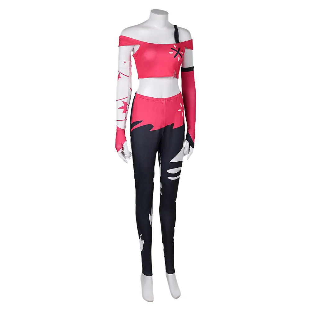 Hazbin Hotel Cherri Bomb Pink Set Cosplay Costume Outfits Halloween Carnival Suit