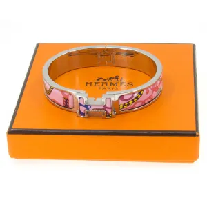 Hermes Clic H Bracelet Pink Palladium