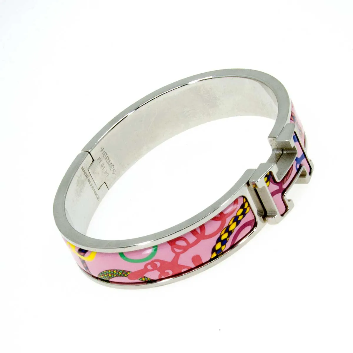 Hermes Clic H Bracelet Pink Palladium