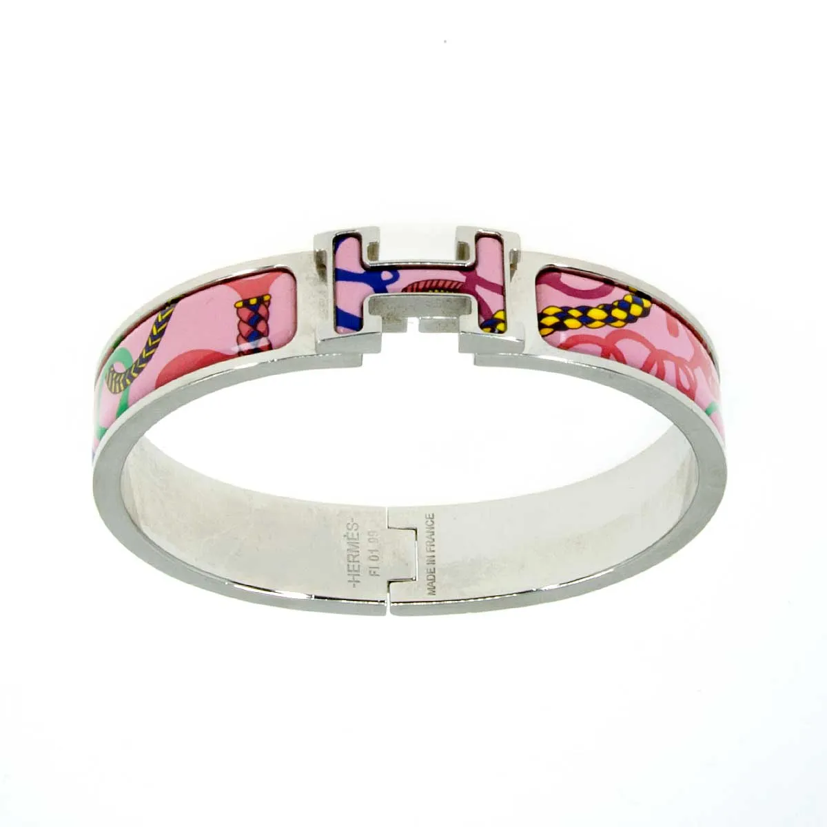 Hermes Clic H Bracelet Pink Palladium