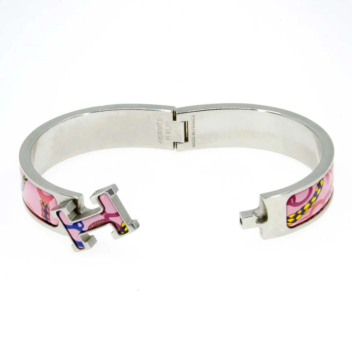 Hermes Clic H Bracelet Pink Palladium