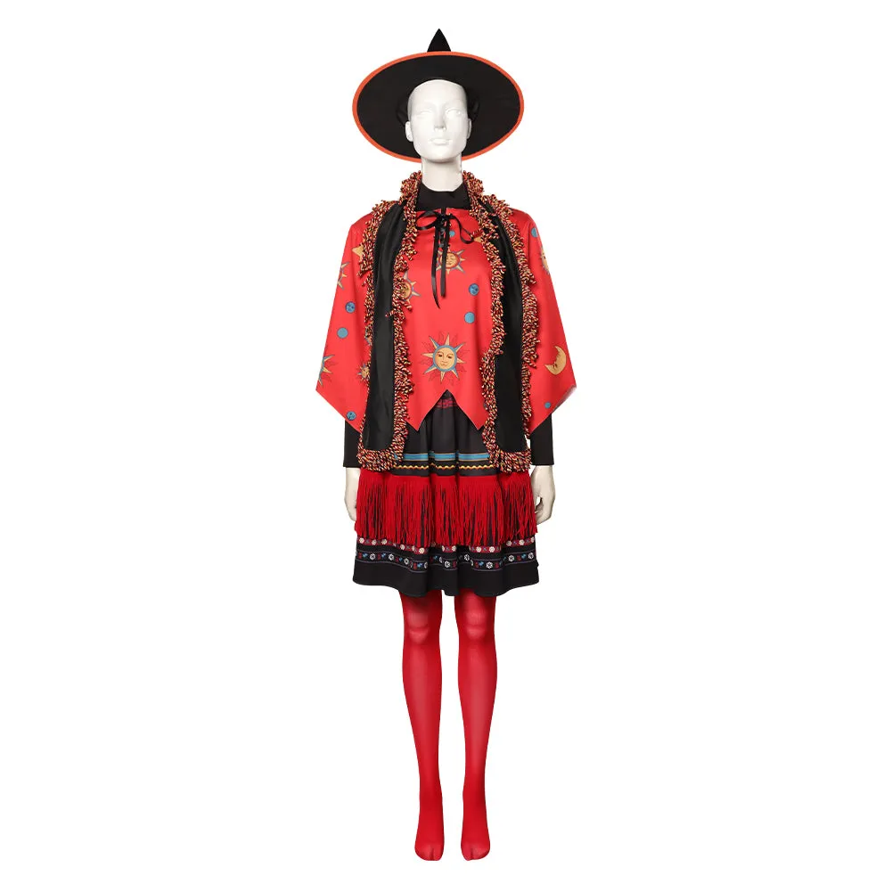 Hocus Pocus Dani Dennison Cosplay Costume Coat Skirt Hat Outfits Halloween Carnival Suit