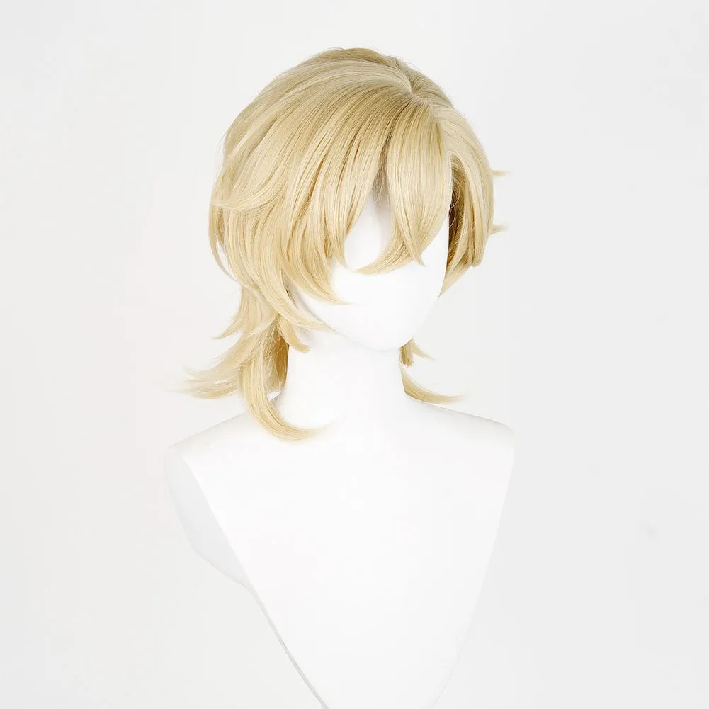 Honkai: Star Rail Aventurine Cosplay Gold Wig Heat Resistant Synthetic Hair