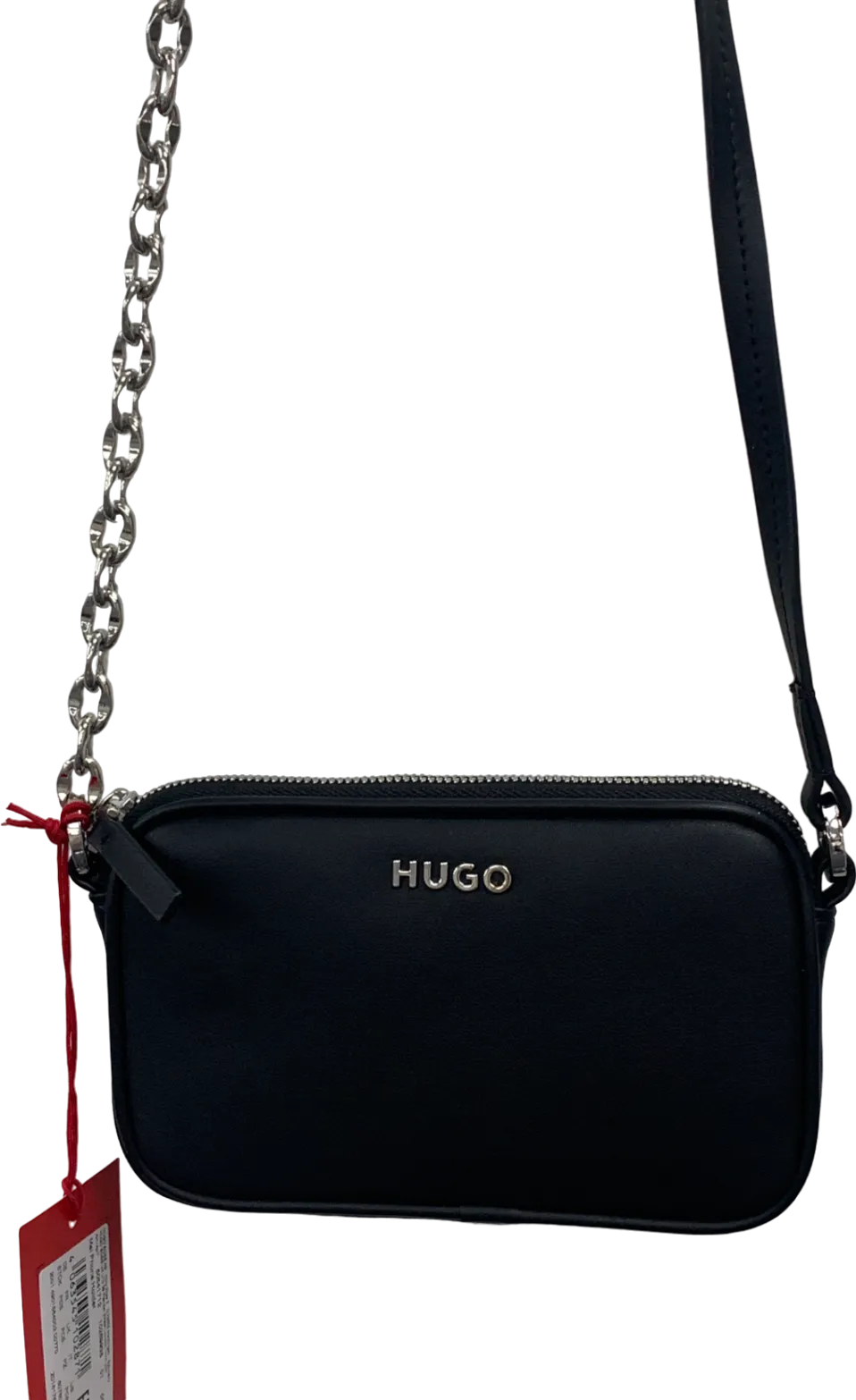 Hugo Black / SIlver Hardware Bel Logo Crossbody Bag