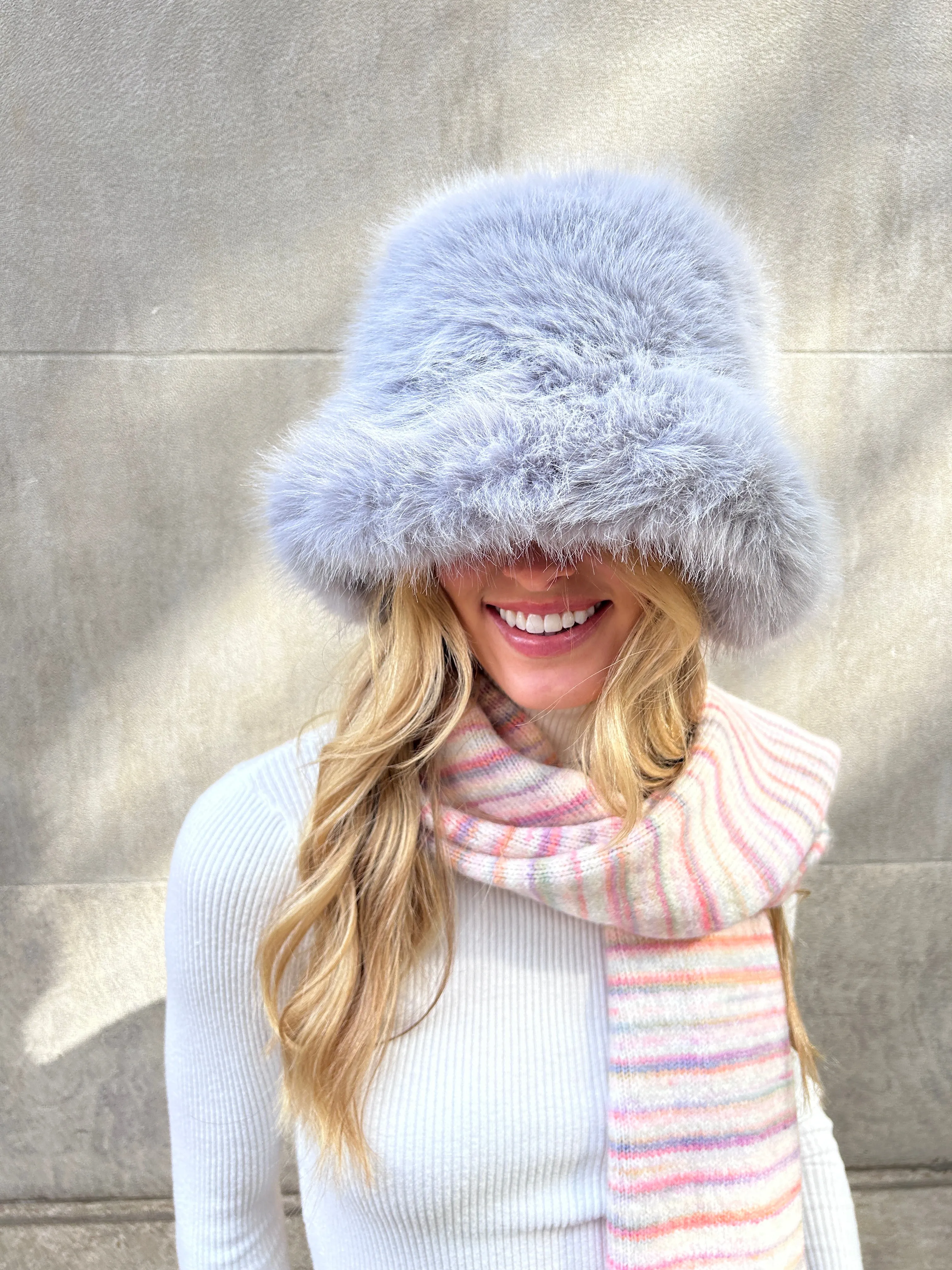 Ice Ice Baby Bucket Hat-Light Grey