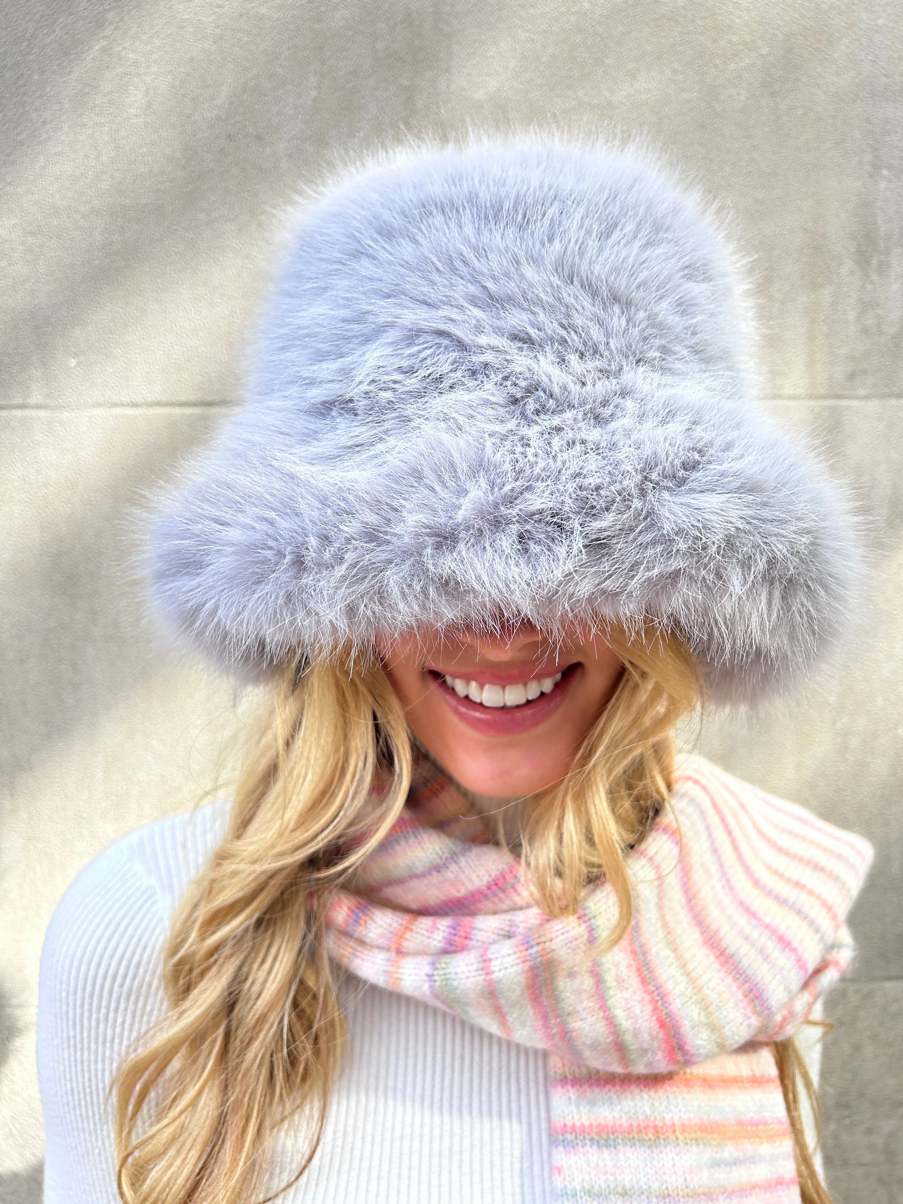Ice Ice Baby Bucket Hat-Light Grey