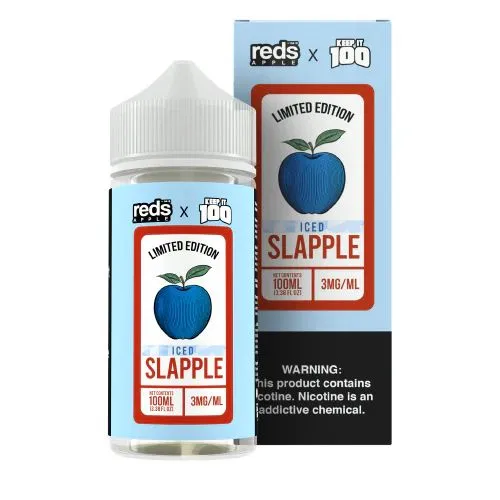 ICED SLAPPLE - REDS X KEEP IT 100 E-LIQUID