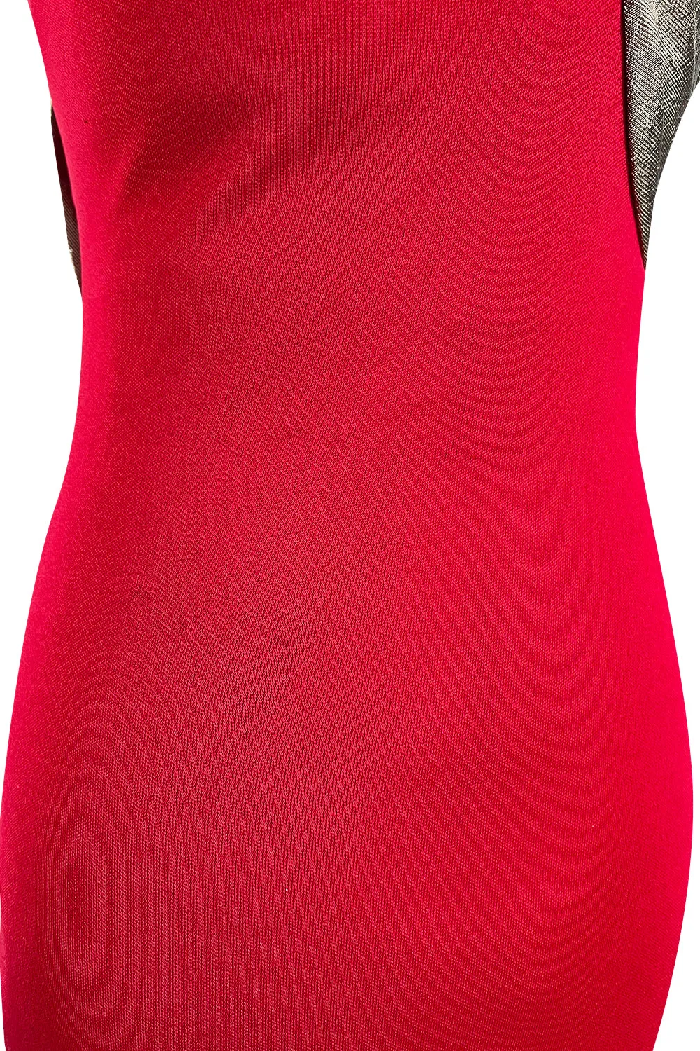 Insanely Good 1980s Giorgio Sant'Angelo Metallic Gold & Red Jersey Dress