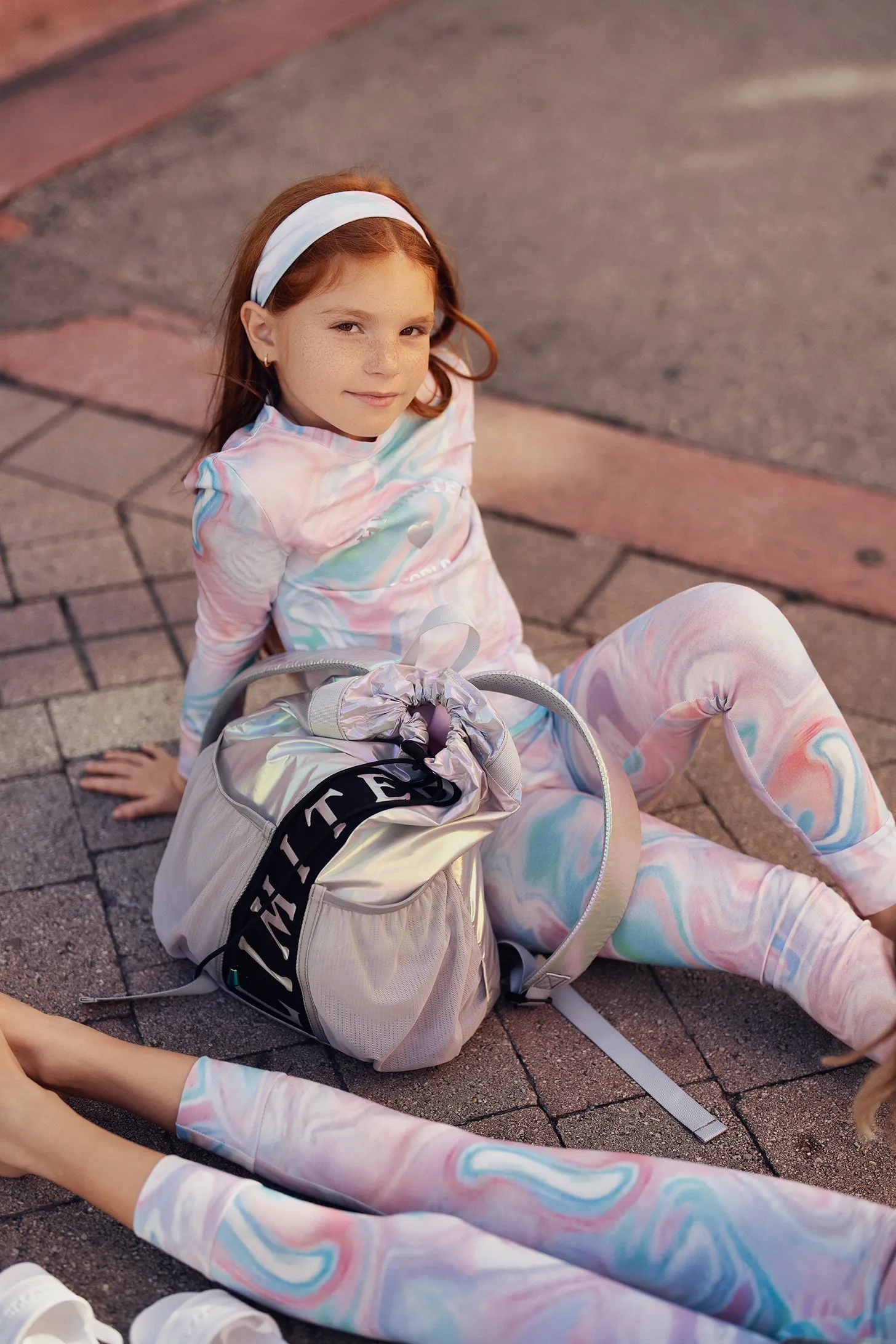 Iridescent Drawstring Backpack