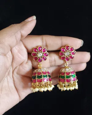 Jadau Kundan Jhumkas