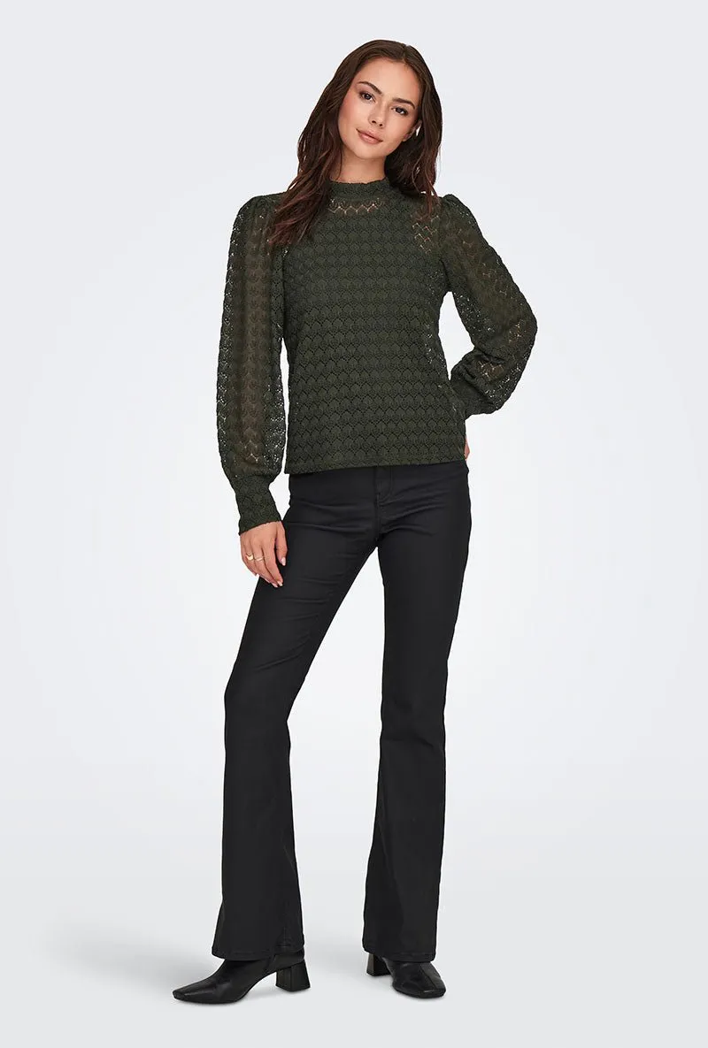 JDY AVERY L/S LACE TOP