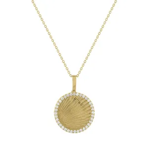 Jenny Fluted Round Necklace