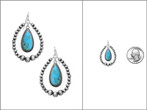 Julia Stone Center Teardrop Earrings
