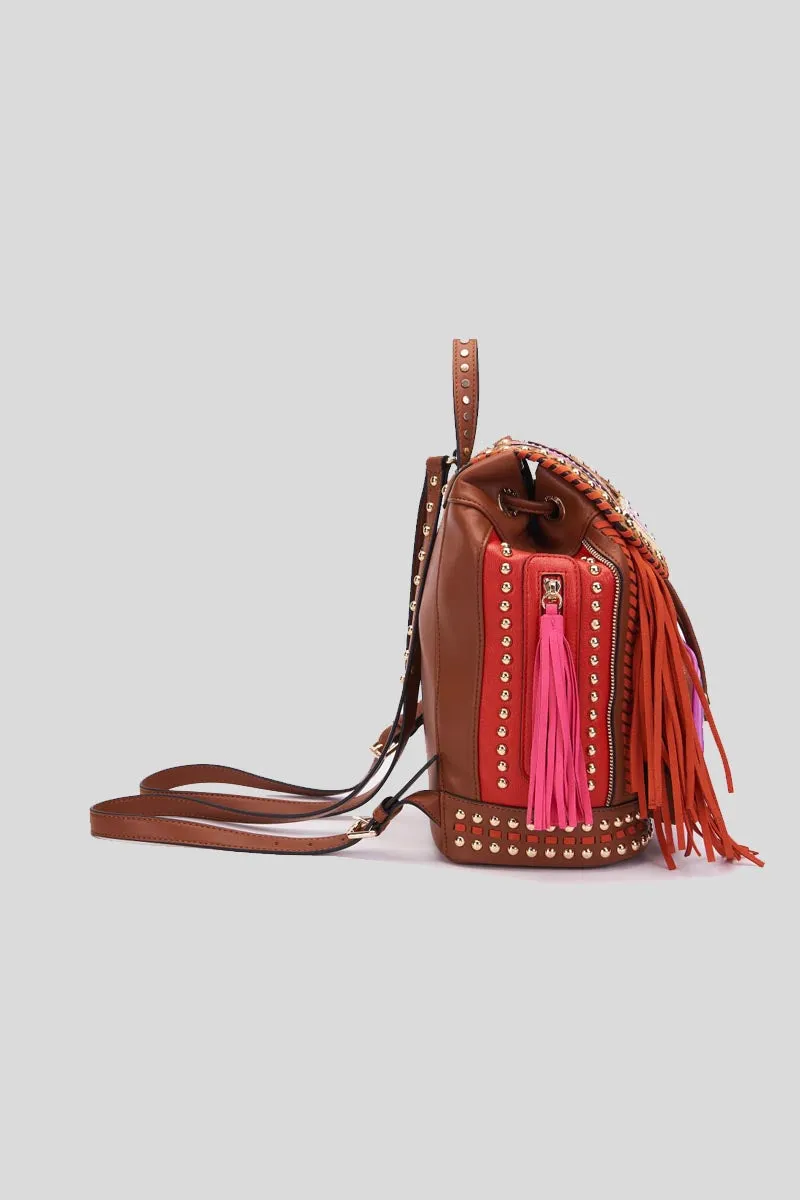 Jungle Backpack Mix Mat   Raf - Cuoio