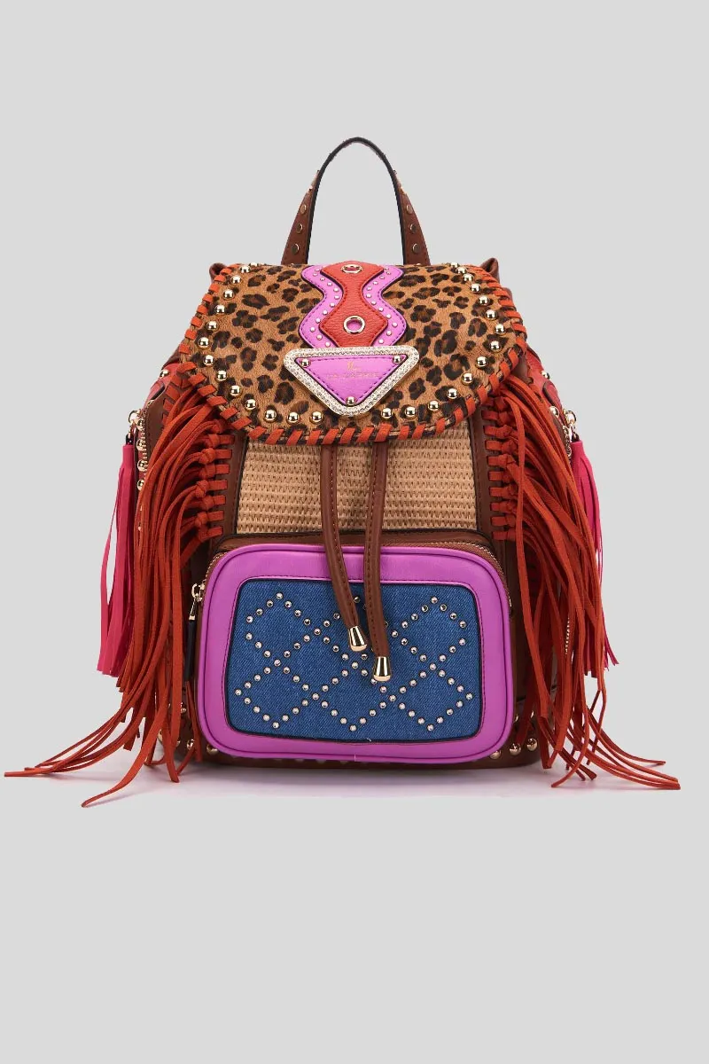 Jungle Backpack Mix Mat   Raf - Cuoio