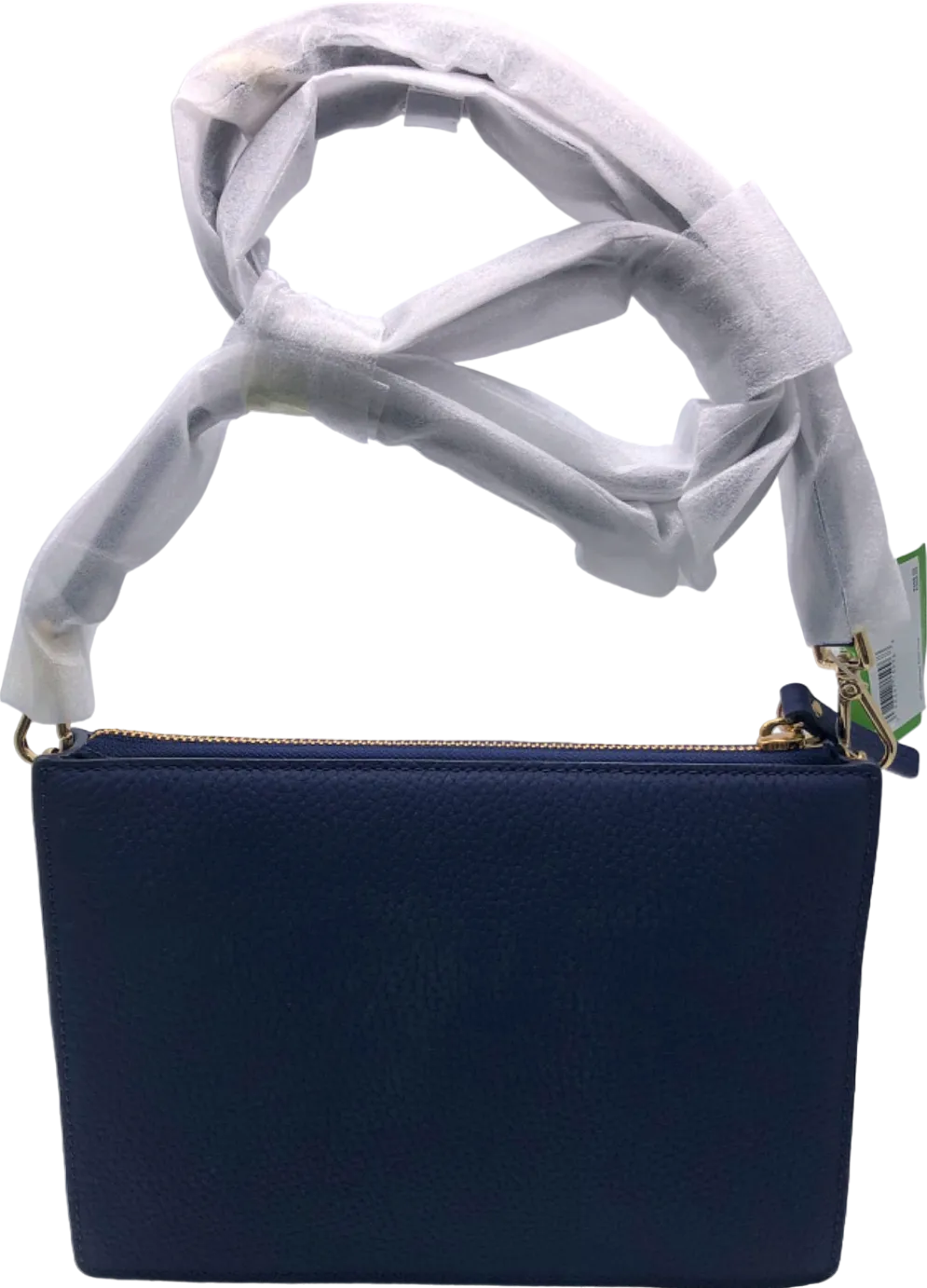 Kate Spade Blue pebbled leather scallop detail crossbody bag