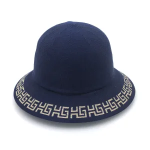 Kathryn Bucket Hat - Navy Beige